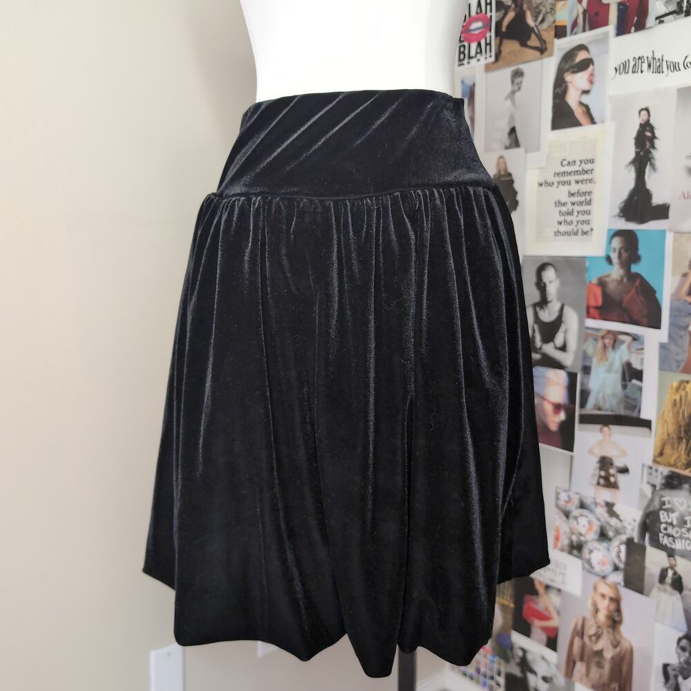 Velvet Bubble Hem Mini Skirt Whimsygoth